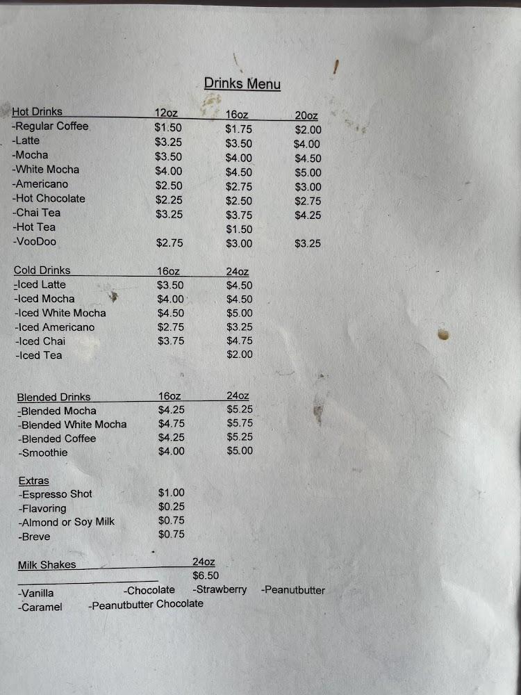 Randy's Main Street Coffee Menu image 2