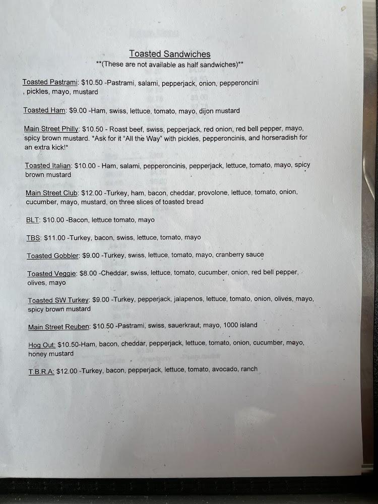 Randy's Main Street Coffee Menu image 4